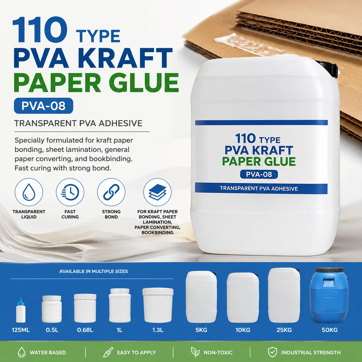 110 Type PVA Kraft Paper Glue