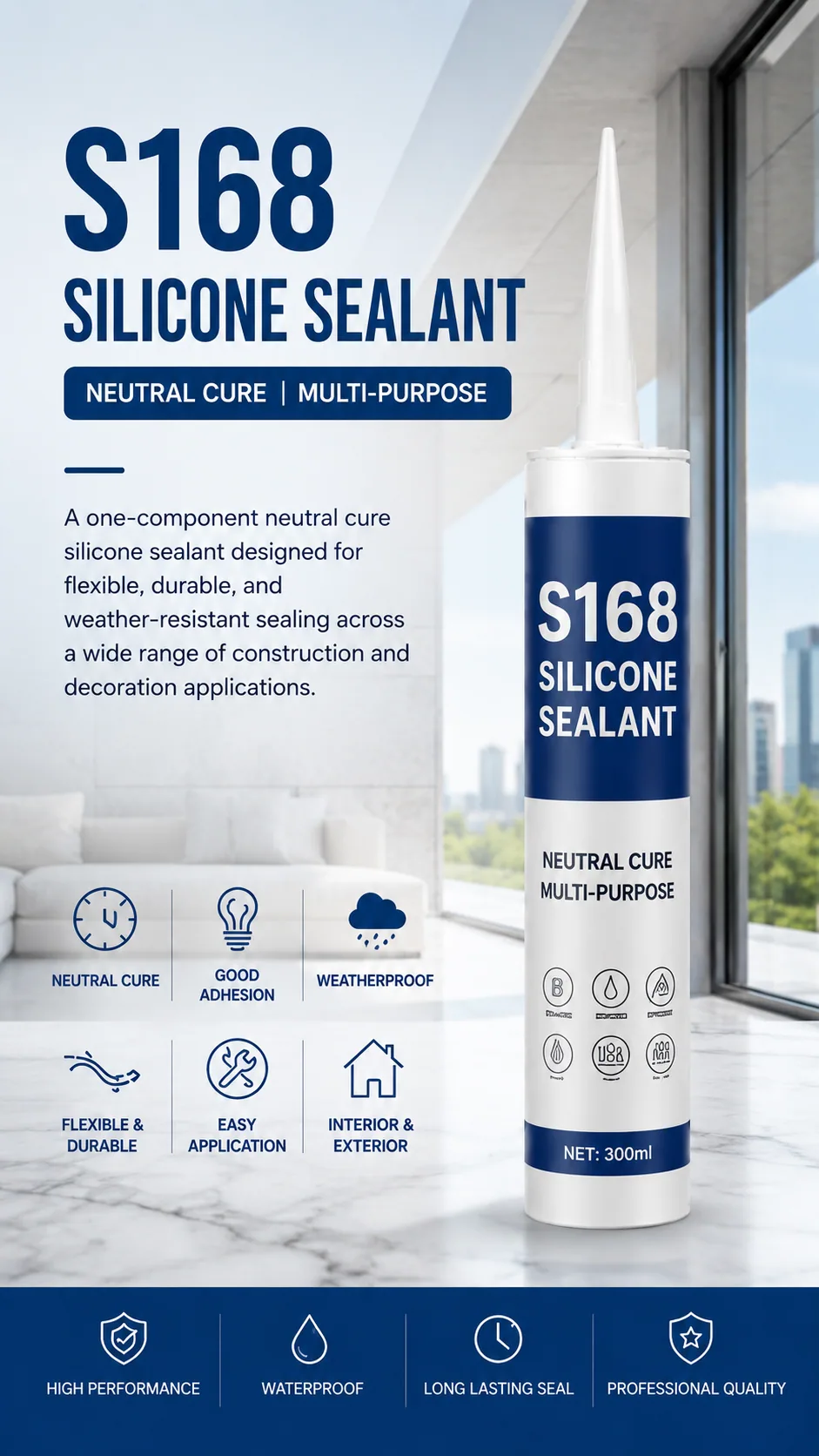 S168 Weather-resistant Silicone Sealant