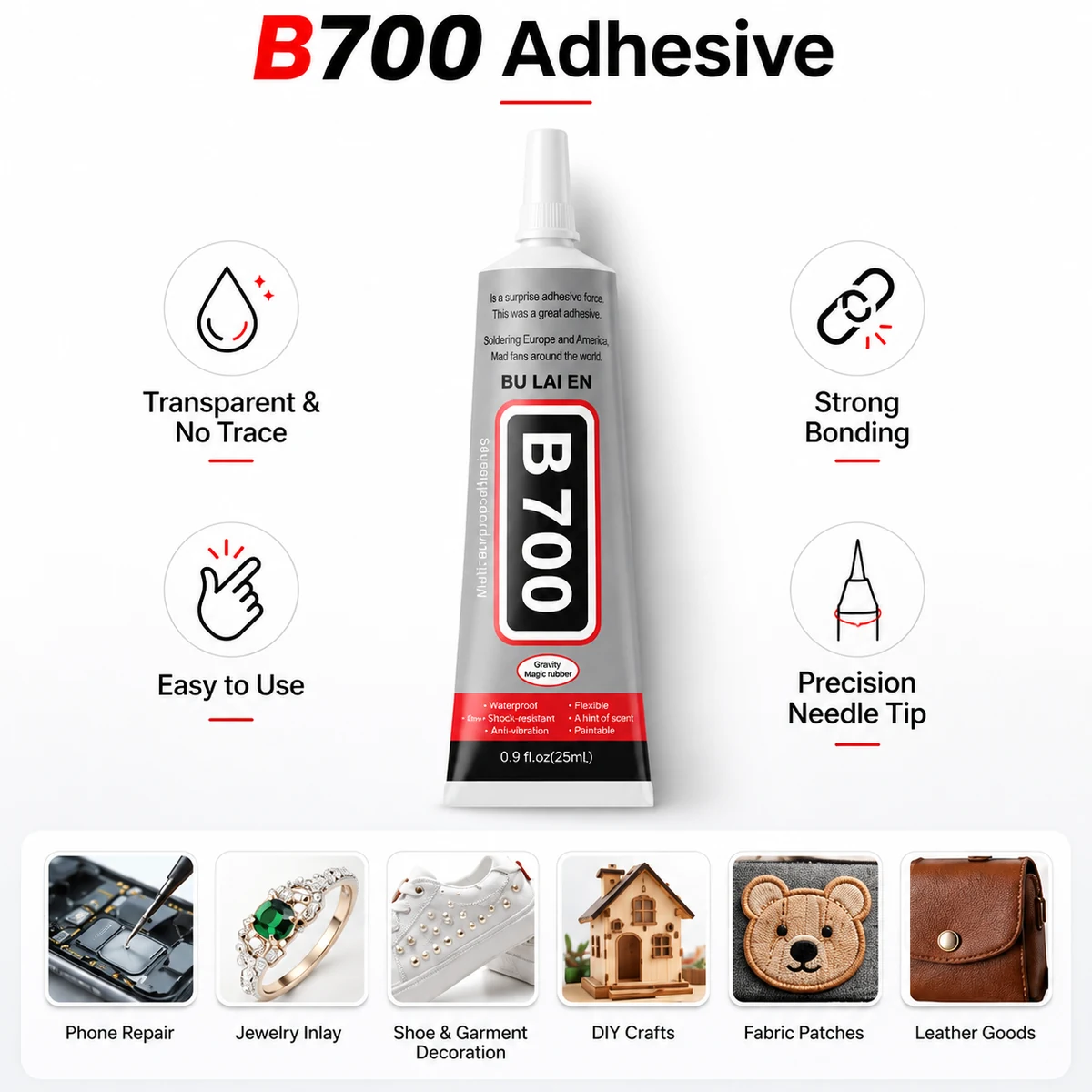 B700 Multipurpose Adhesive (Precision Needle Tip)