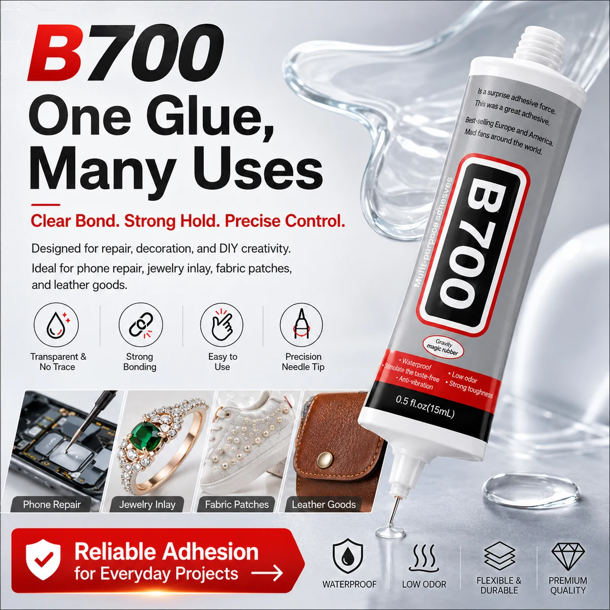 B700 Multipurpose Adhesive (Precision Needle Tip)